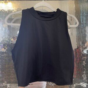 High Neck Tank Top Bra - Black
